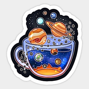 Solar System Tea Sticker